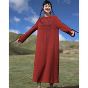 dragon embroidery knitted dress, view 2 - MRSLM
