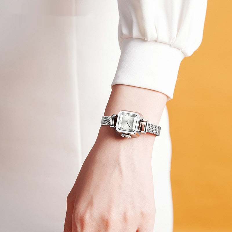 Women's Roman pattern mesh belt quartz watch - MRSLM