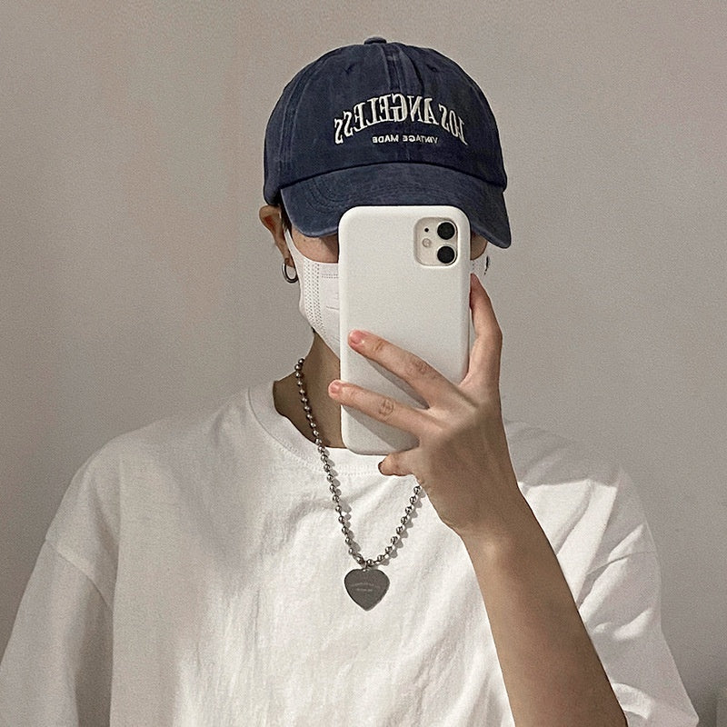 washed cotton duck bill cap, view 2 - MRSLM
