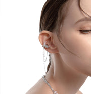 women's non-pierced tassel earrings, view 3 - MRSLM