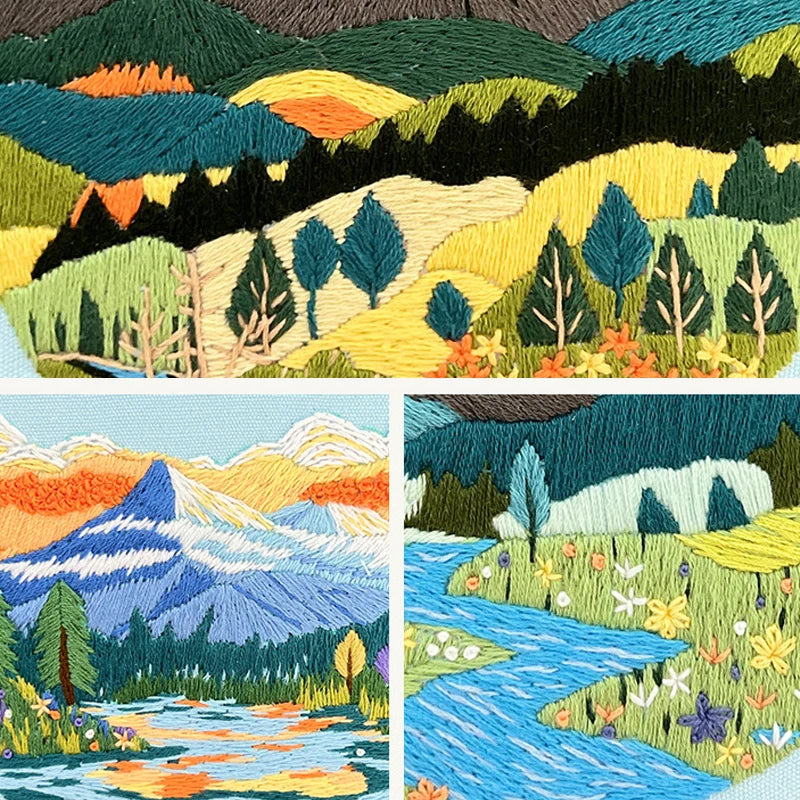 DIY landscape embroidery kit, view 10 - MRSLM