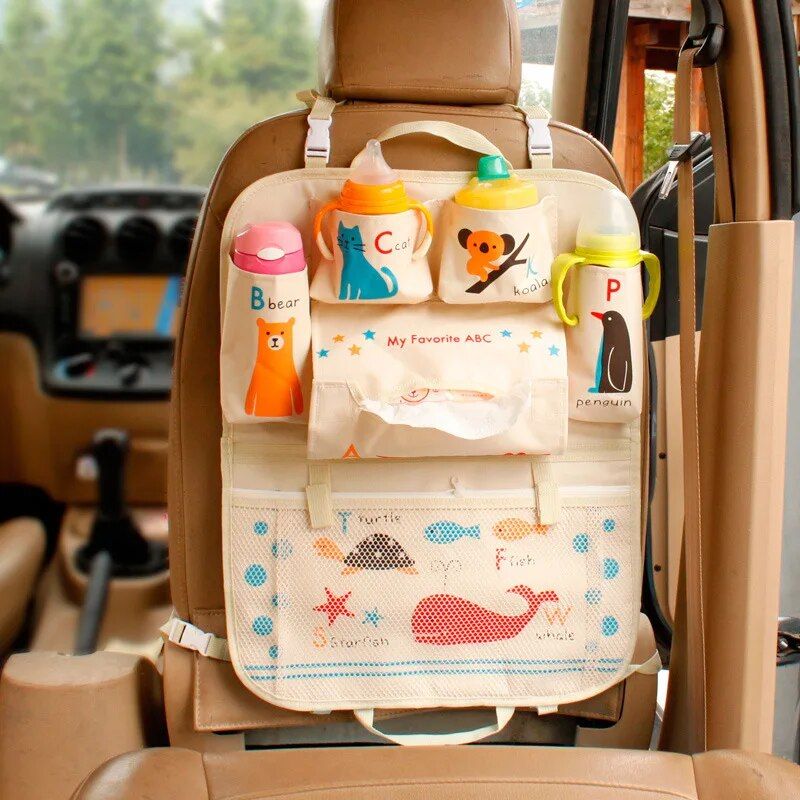 kids cartoon car back seat organizer, view 9 - MRSLM