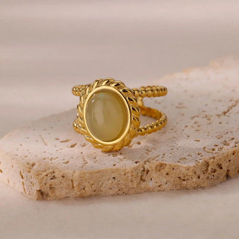 natural white opal ring, view 8 - MRSLM