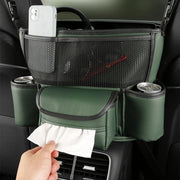 leather car seat organizer, view 5 - MRSLM