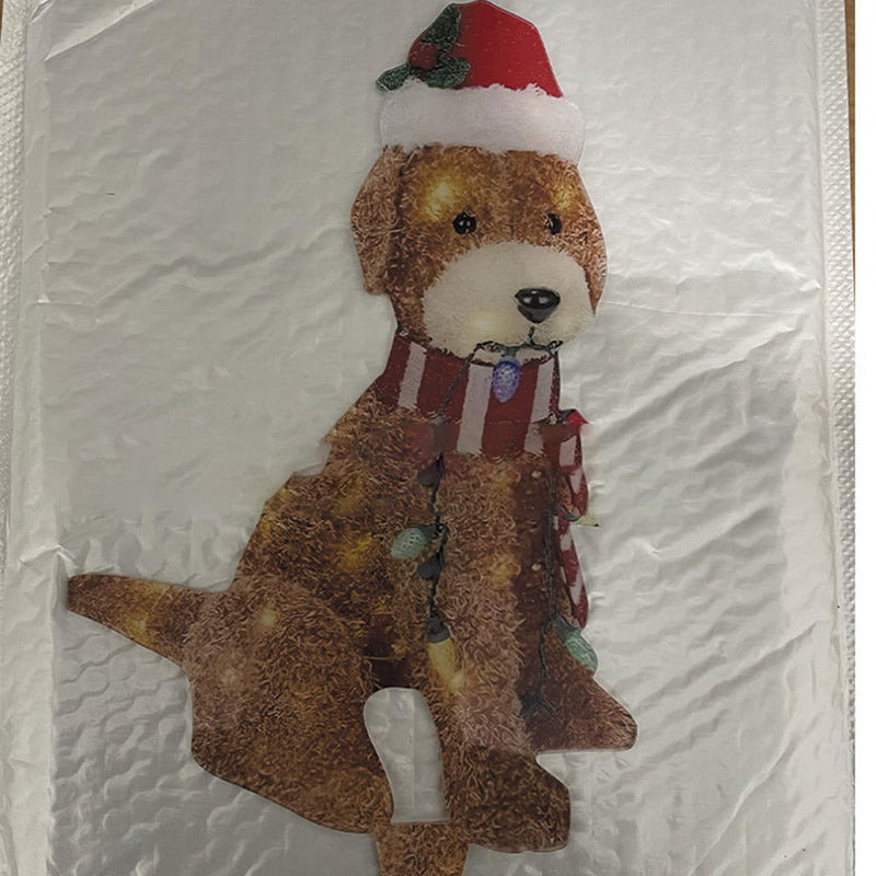 acrylic Christmas dog ground plug decoration, view 2 - MRSLM