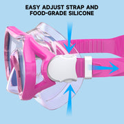 kids snorkel mask with nose cover, view 9 - MRSLM