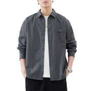 Men's heavy cotton long-sleeved shirt, view 4 - MRSLM
