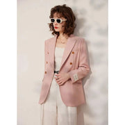 pink double breasted blazer, view 5 - MRSLM