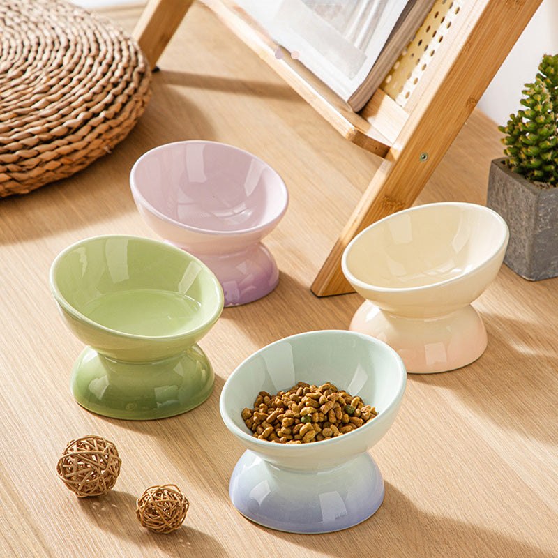 gradient ceramic cat bowl, view 7 - MRSLM