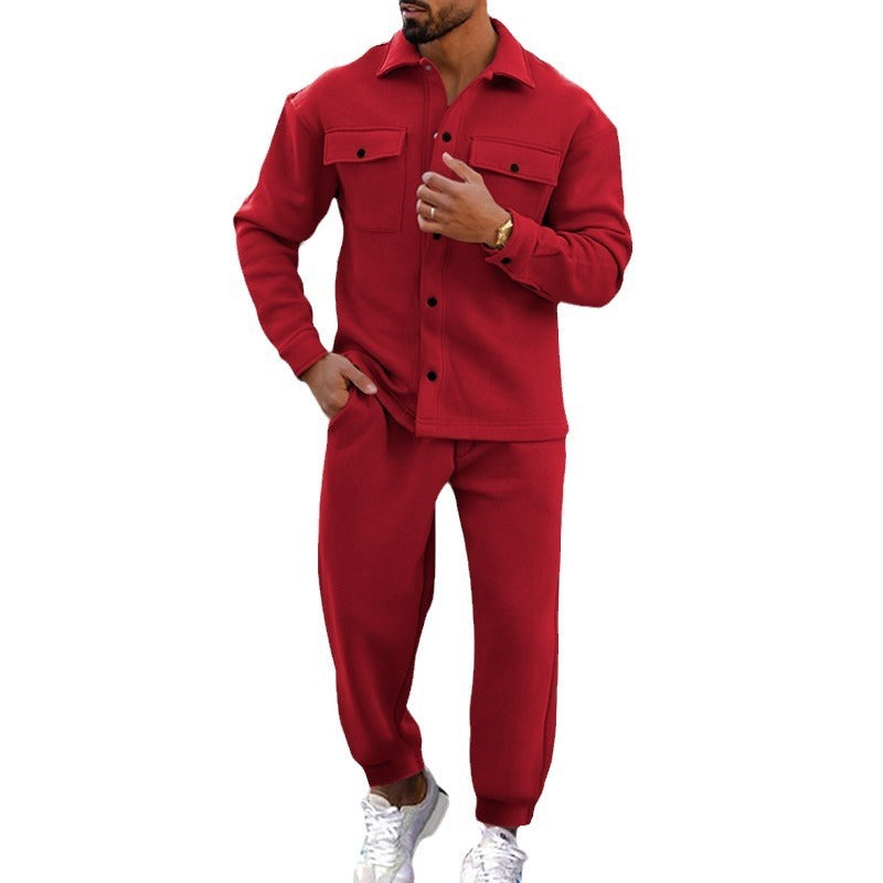 men's slim fit coat and pants set, view 5 - MRSLM