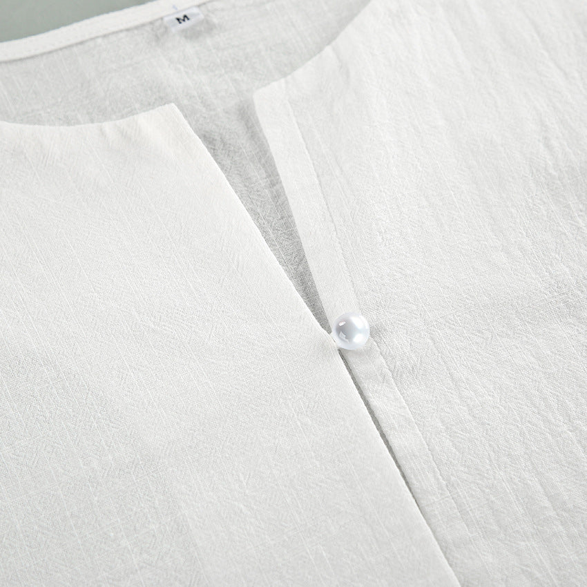 Summer Fashion Pure Cotton Simple Two-piece Set