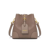 leather bucket bag, view 3 - MRSLM