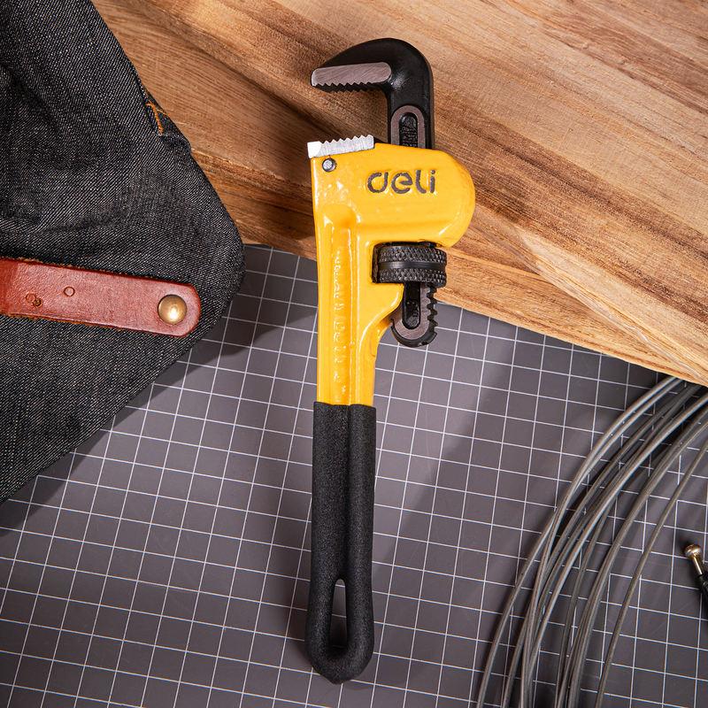 8-inch adjustable pipe wrench, view 3 - MRSLM