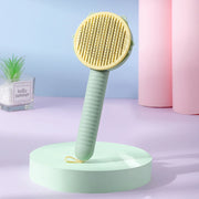 self-cleaning cat and dog hair brush, view 2 - MRSLM