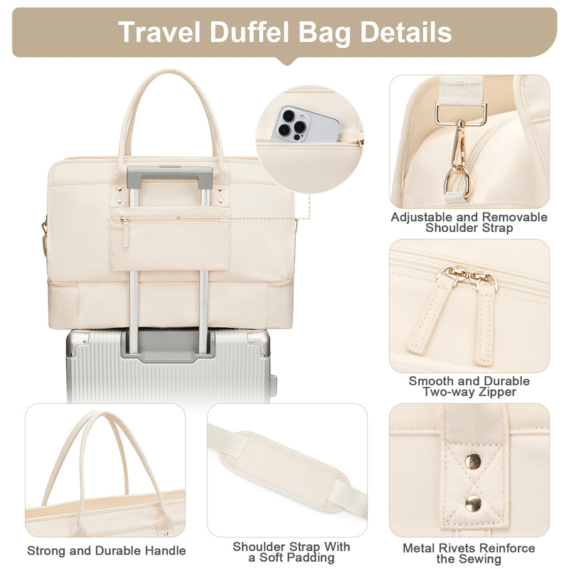 Women's large travel tote bag set, view 10 - MRSLM
