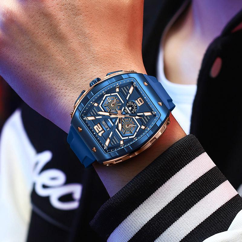 square chronograph watch, view 10 - MRSLM