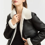 faux leather warm jacket, view 4 - MRSLM