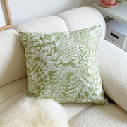 green floral nordic throw pillow case, view 2 - MRSLM