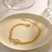 heart pendant bracelet, view 6 - MRSLM