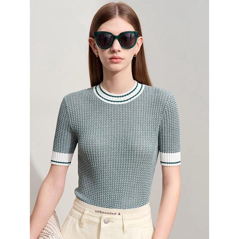 jacquard knit top, view 4 - MRSLM