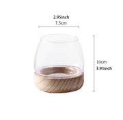 round glass desktop fish tank, view 3 - MRSLM