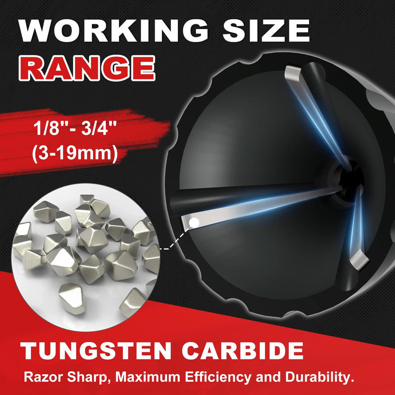 Tungsten carbide deburring chamfer tool, view 4 - MRSLM