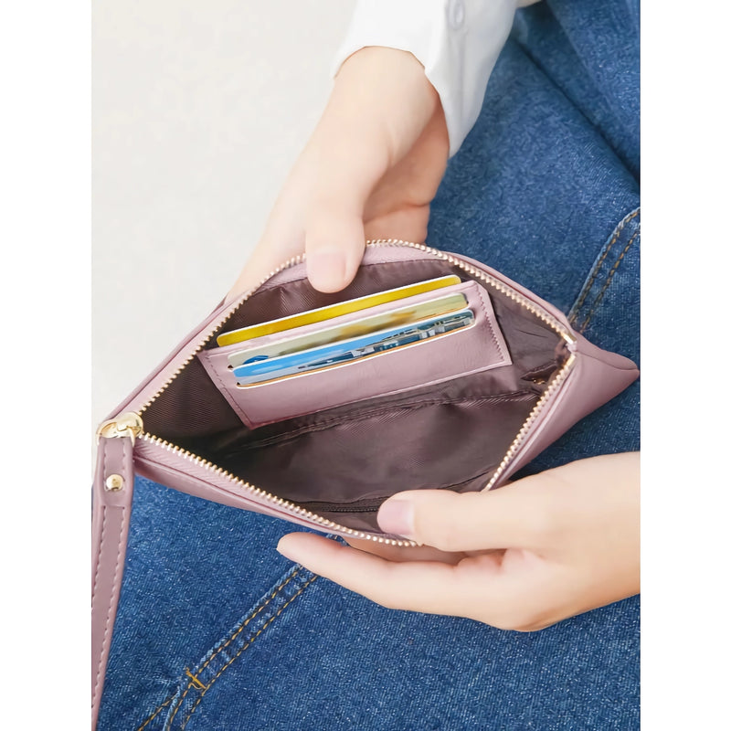 long pu leather zipper wallet, view 11 - MRSLM