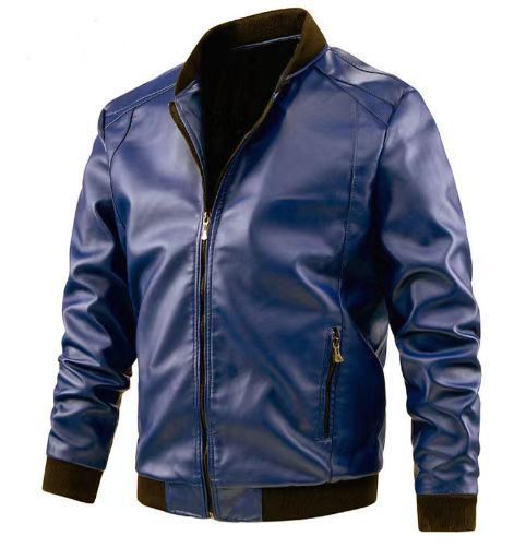men's motorcycle pu leather coat, view 2 - MRSLM