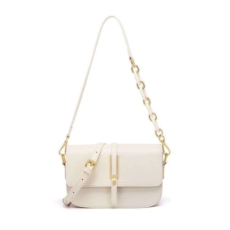 white leather crossbody bag, view 6 - MRSLM