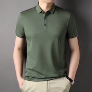 men's polo collar thin T-shirt, view 3 - MRSLM