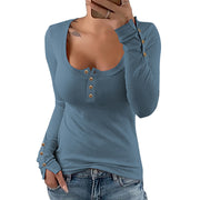 women's square neck puff sleeve knit top, view 8 - MRSLM
