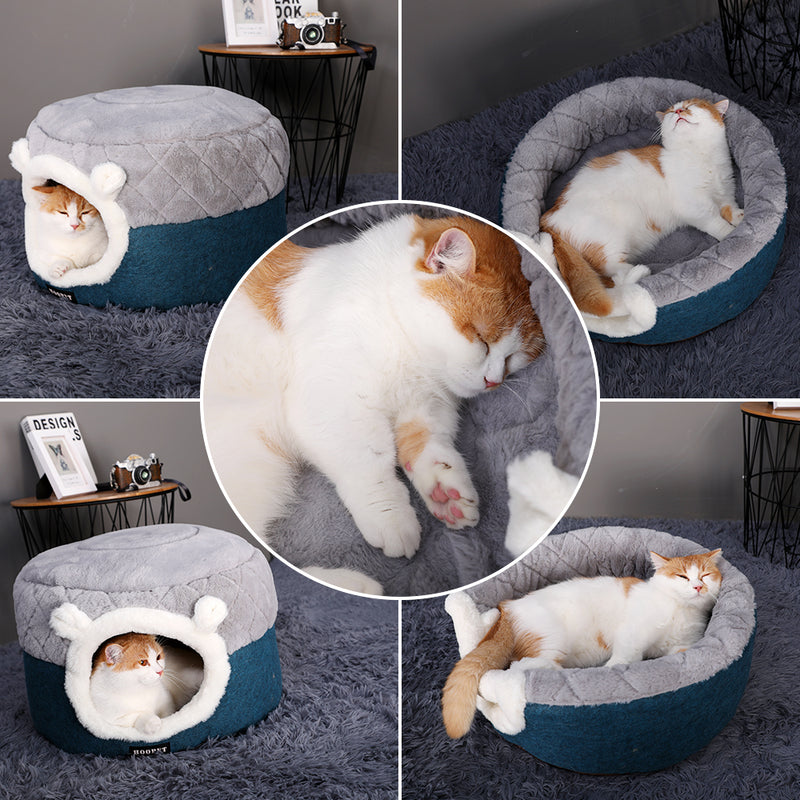 convertible plush pet bed and house, view 7 - MRSLM