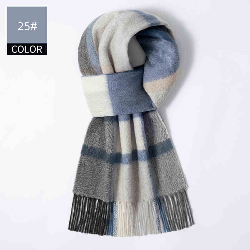 Men's plaid wool scarf, view 20 - MRSLM