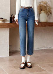 vintage ankle-length blue jeans, view 3 - MRSLM