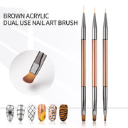 double head nail art brush, view 6 - MRSLM