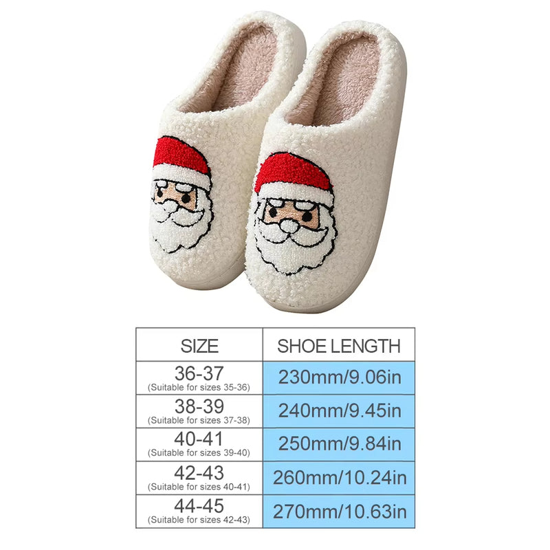 Christmas Santa fluffy slippers, view 3 - MRSLM