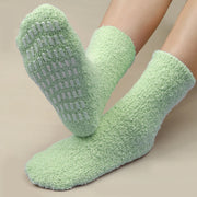 coral velvet anti-slip indoor socks, view 5 - MRSLM