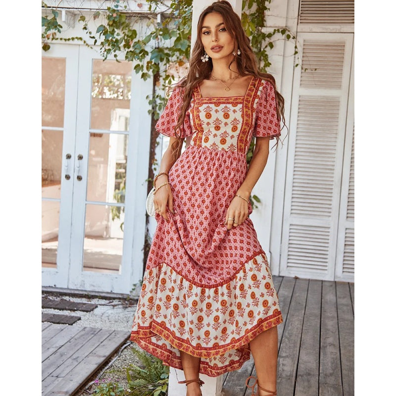 bohemian summer evening dress, view 6 - MRSLM