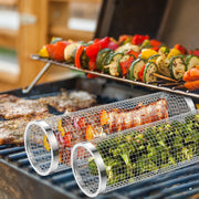 Stainless steel rolling BBQ basket, view 8 - MRSLM