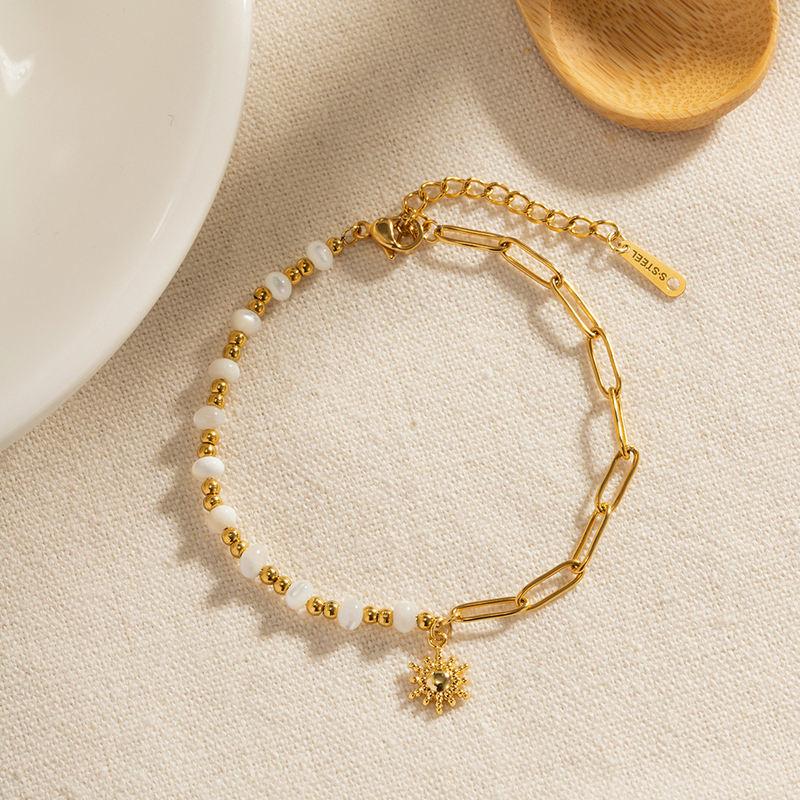 sun pendant beaded bracelet, view 3 - MRSLM