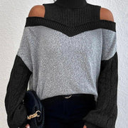 contrasting color patchwork off shoulder top - MRSLM