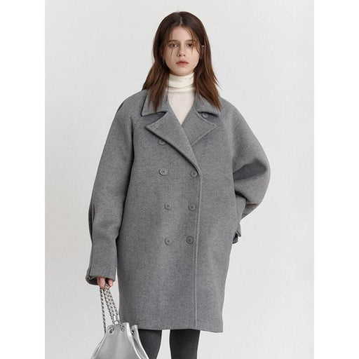 women's double-breasted coat, view 2 - MRSLM