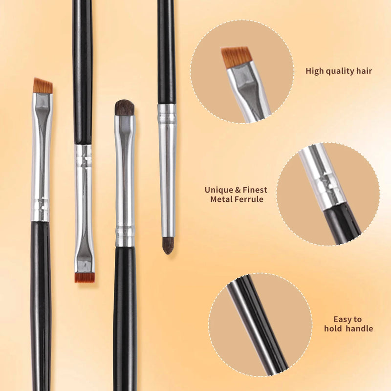 super thin eyeshadow and eyeliner makeup brush set, view 2 - MRSLM