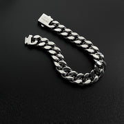 men's heavy cuban link bracelet, view 3 - MRSLM