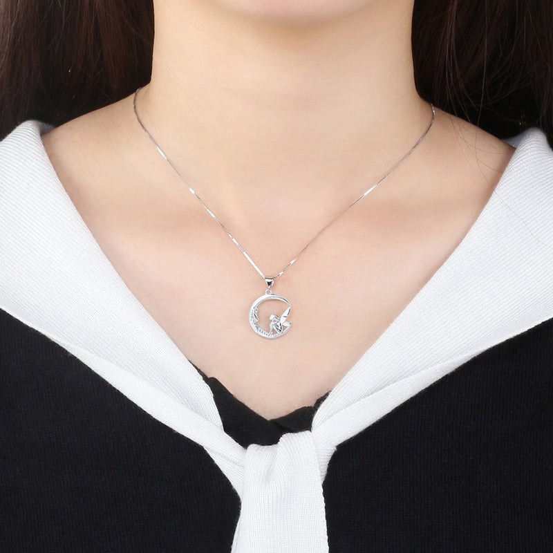 S925 silver angel pendant necklace - MRSLM