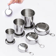 compact stainless steel folding cup, view 5 - MRSLM