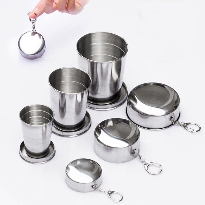 compact stainless steel folding cup, view 5 - MRSLM