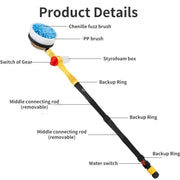 360 rotary car wash brush kit, view 4 - MRSLM