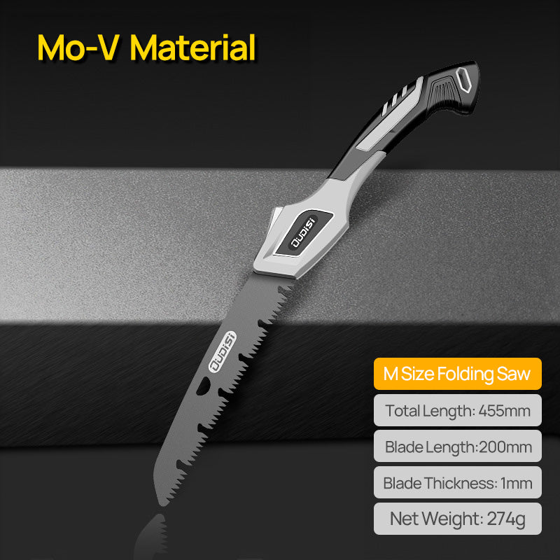 compact folding hand saw for garden pruning, view 3 - MRSLM