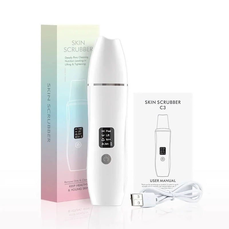 ultrasonic facial skin scrubber, view 3 - MRSLM